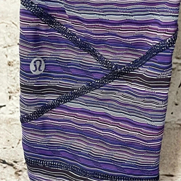 Lululemon Pace Rival Crop Size 4 Space Dye Twist Ultra Violet Multi/Naval Blue - Picture 8 of 14